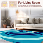Abstract Swirl Wave Pattern Rug