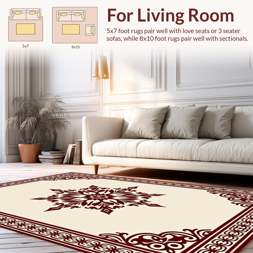 Ornate Starburst Patterned Rug