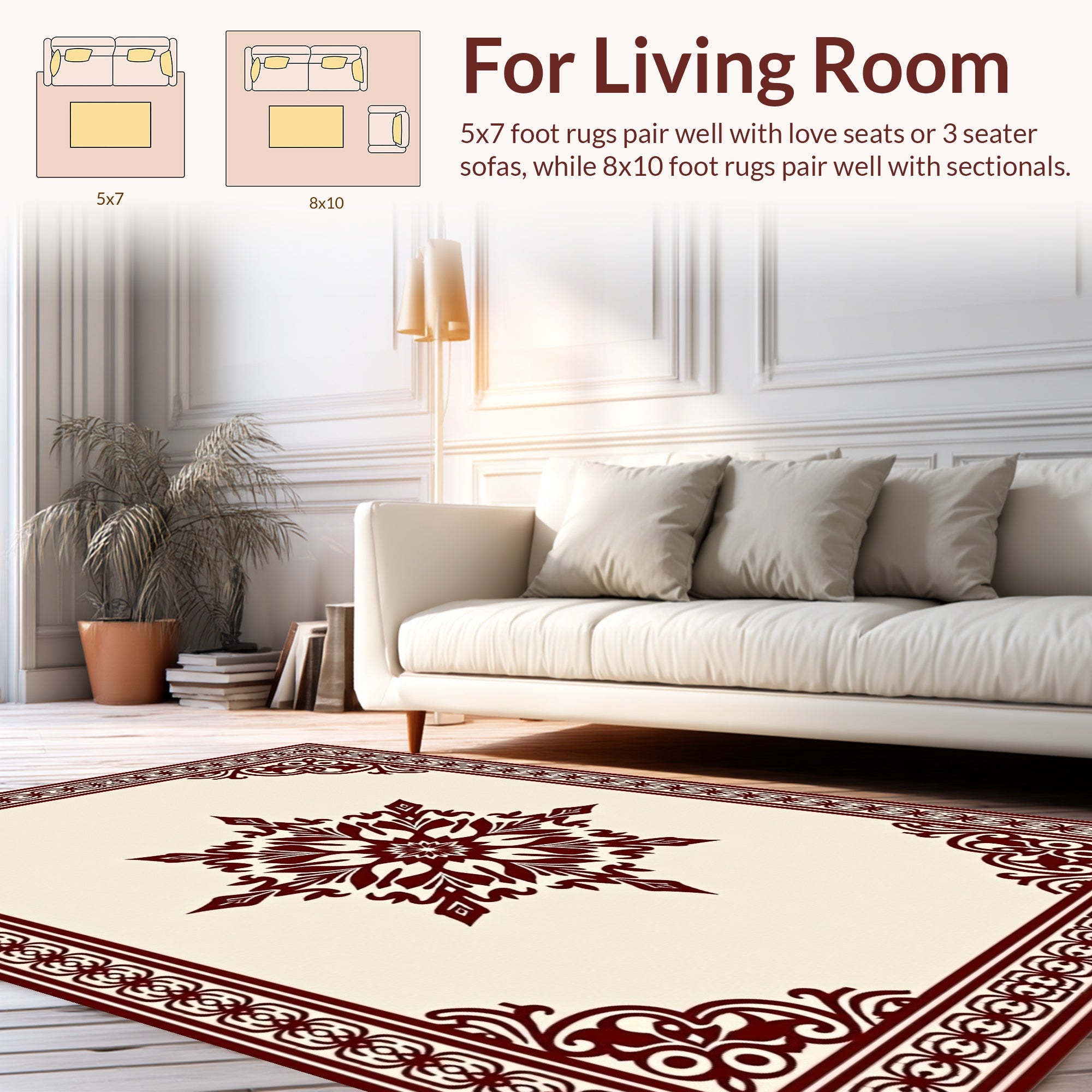 Ornate Starburst Patterned Rug