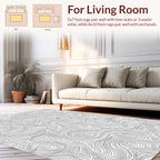 Abstract Swirl Line Pattern Rug