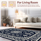 Classic Floral Filigree Dark Rug
