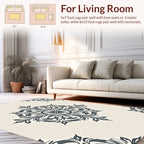 Ornate Floral Medallion Pattern Design Rug