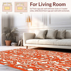Abstract Floral Pattern With Faces Rug