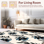 Bold Floral Branch Abstract Design Rug