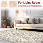 Classical Floral Swirl Detailed Pattern Rug