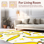 Whimsical Banana And Star Pattern Rug
