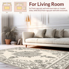 Ornate Floral And Sunburst Pattern Rug