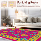 Vibrant Floral Delight Pattern Rug