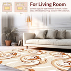 Swirling Bronze Abstract Pattern Rug