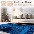 Dark Forest Winding River Path Rug