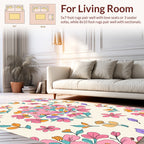 Retro Floral Pattern Rug