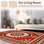 Radiant Starburst Geometric Pattern Rug