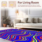 Bright Wavy Stripes Design Rug