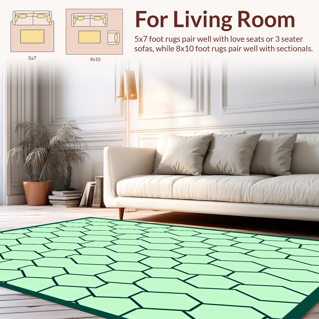 Hexagon Pattern With Slight Irregularity Rug