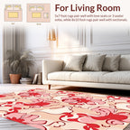 Abstract Floral Swirls Pattern Rug