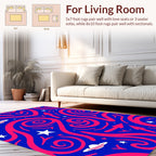 Cosmic Arrows Swirls Stars Pattern Rug