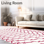 Pink Wavy Strokes Pattern Rug