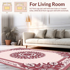 Elegant Scrollwork Floral Mandala Rug