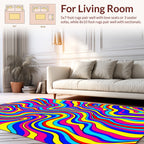 Psychedelic Swirl Bright Pattern Rug