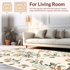 Botanical Vines Leaves Pattern Rug