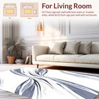 Abstract Blue White Swirls Design Rug
