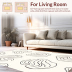 Abstract Swirl Contour Pattern Rug