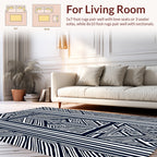 Bold Abstract Geometric Stripe Rug