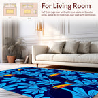 Tropical Toucan Leaf Print Rug
