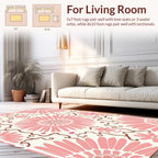 Retro Floral Burst Pattern Design Rug