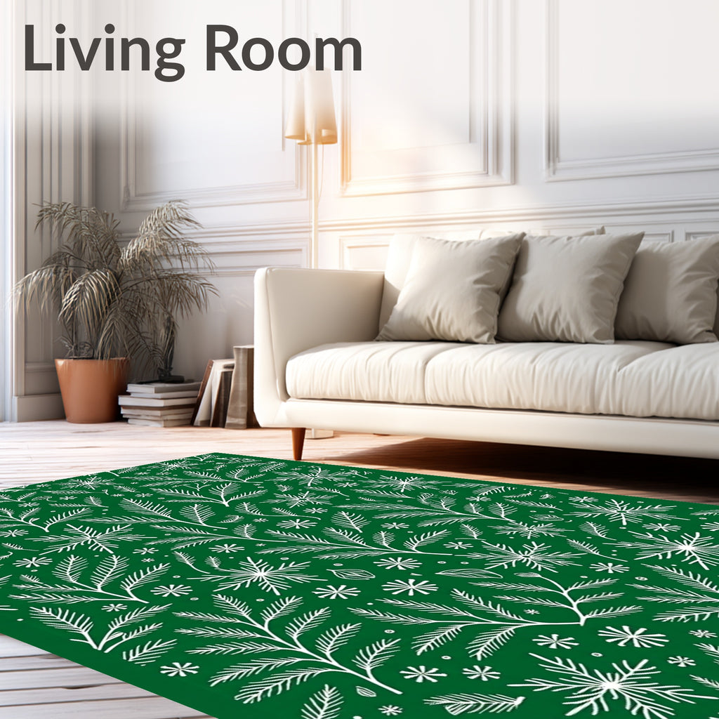 Evergreen Forest Line Art Rug