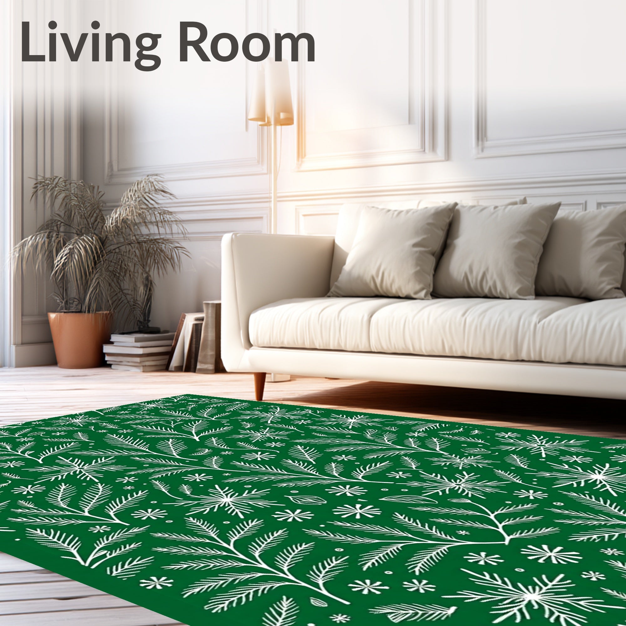 Evergreen Forest Line Art Rug