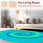 Ocean Swirl Abstract Patterned Rug