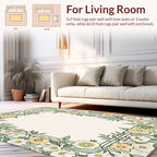 Floral Garden Border Design Rug