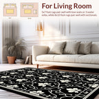 Elegant Floral Vine Patterned Rug
