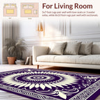 Floral Sunburst Mandala Pattern Rug