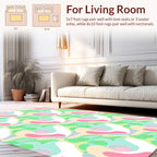 Soft Pastel Organic Shapes Pattern Rug