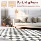 Geometric Argent Weave Pattern Rug