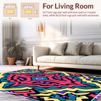Abstract Mandala Pattern Vivid Design Rug
