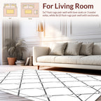 Geometric Trellis Diamond Pattern Rug