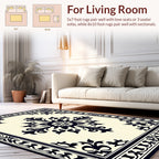 Classic Scrollwork Floral Centerpiece Rug