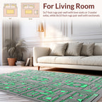Geometric Sci-Fi Panel Design Rug