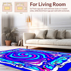 Vibrant Psychedelic Swirls Rug