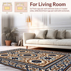 Classic Floral Medallion Bordered Rug