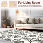 Classic Damask Floral Vine Pattern Rug