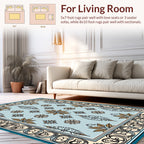 Classic Floral And Geometric Pattern Rug