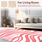 Coral Swirl Abstract Pattern Rug