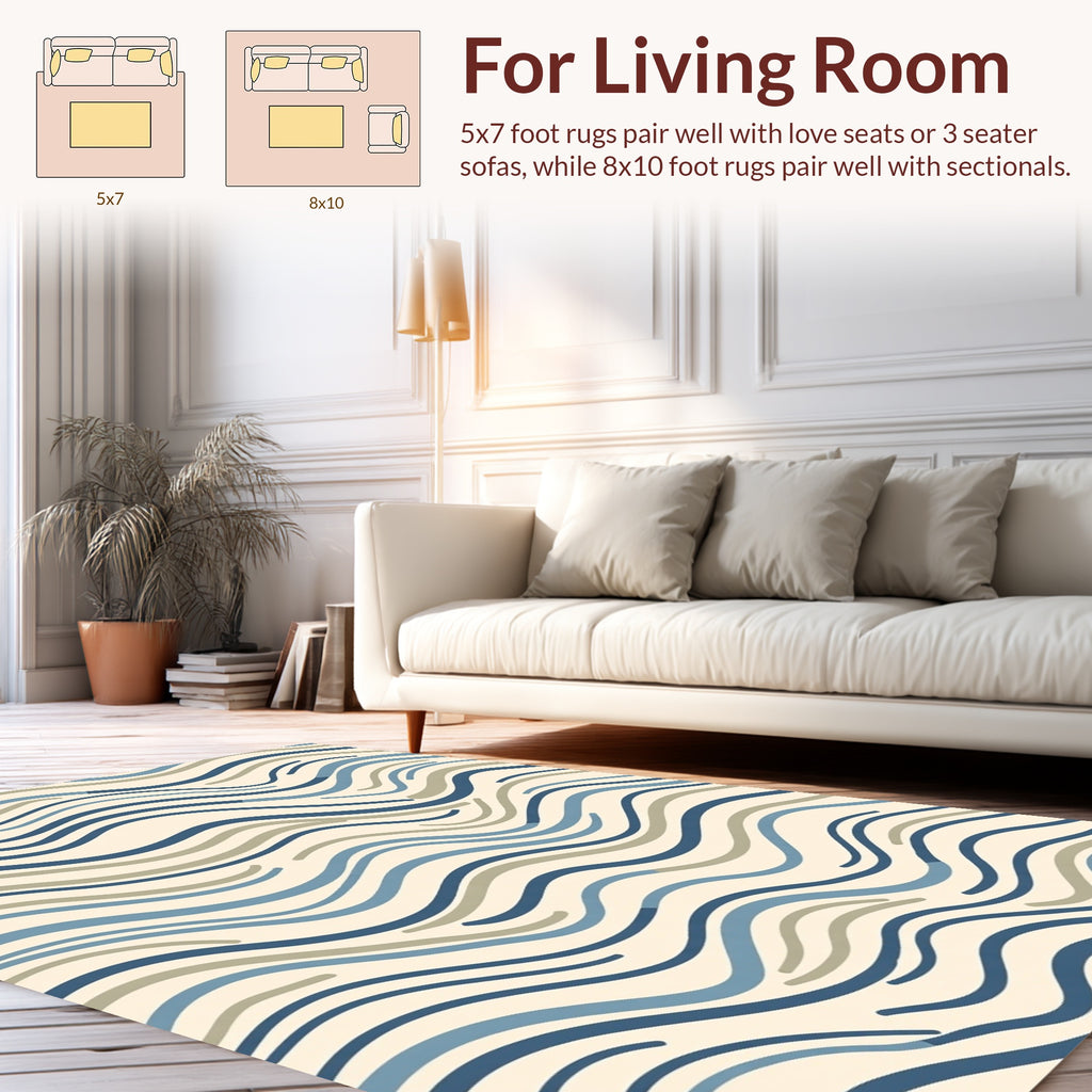 Waves Pattern Design Rug