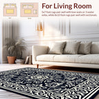 Intricate Floral Scrollwork Design Rug