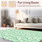 Delicate Pink Flora Vines Rug