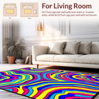Vibrant Swirls Abstract Pattern Rug